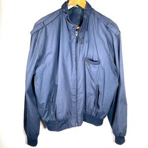 Vintage Members Only Bomber Jacket Cafe Racer Size 48 Navy Dark Blue 80s